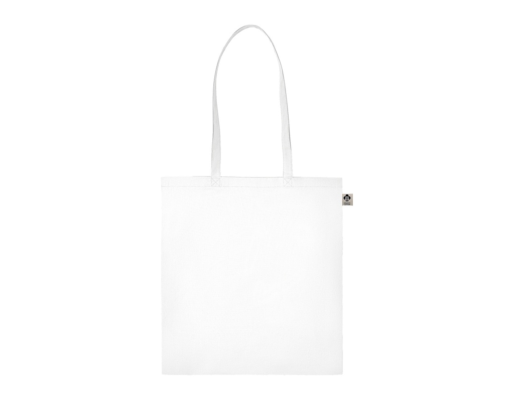 Torba bawełniana z długimi uchwytami - White