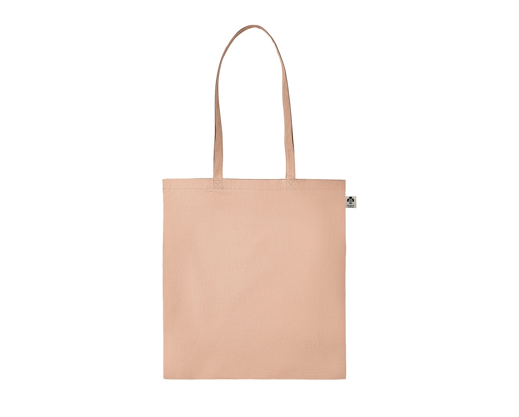 Torba bawełniana z długimi uchwytami - Peach