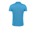 Męska Koszulka Polo Sportowa z Kontrastowym Wykończeniem - Aqua