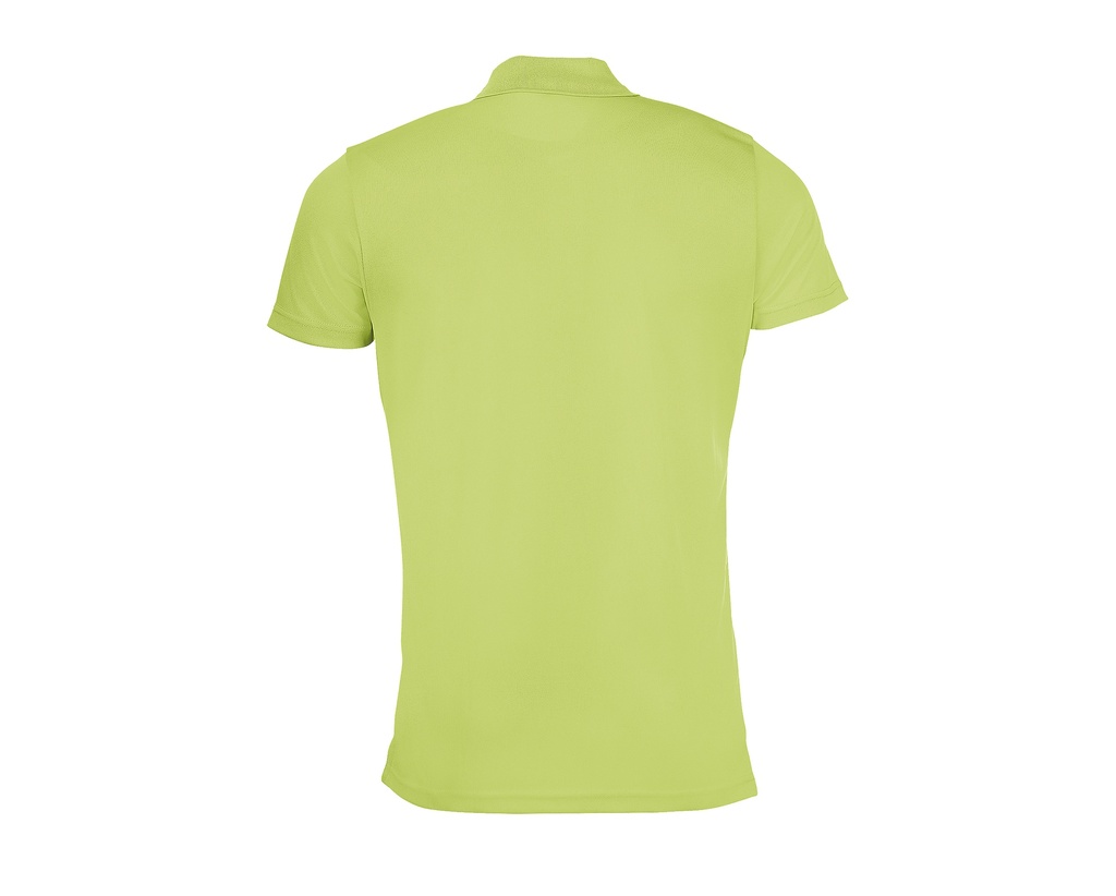 Męska Koszulka Polo Sportowa z Kontrastowym Wykończeniem - Apple Green