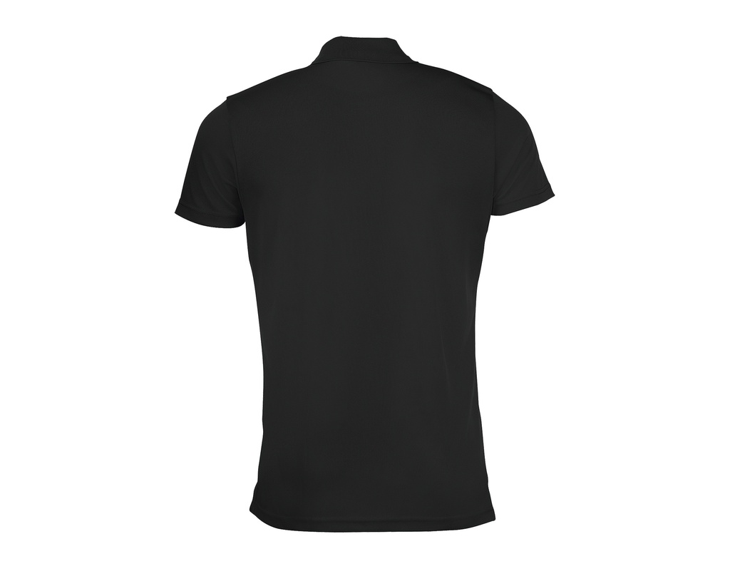 Męska Koszulka Polo Sportowa z Kontrastowym Wykończeniem - Black