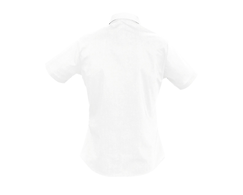 Koszula Slim z Krótkim Rękawem i Kieszenią - White