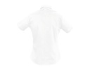 Koszula Slim z Krótkim Rękawem i Kieszenią - White