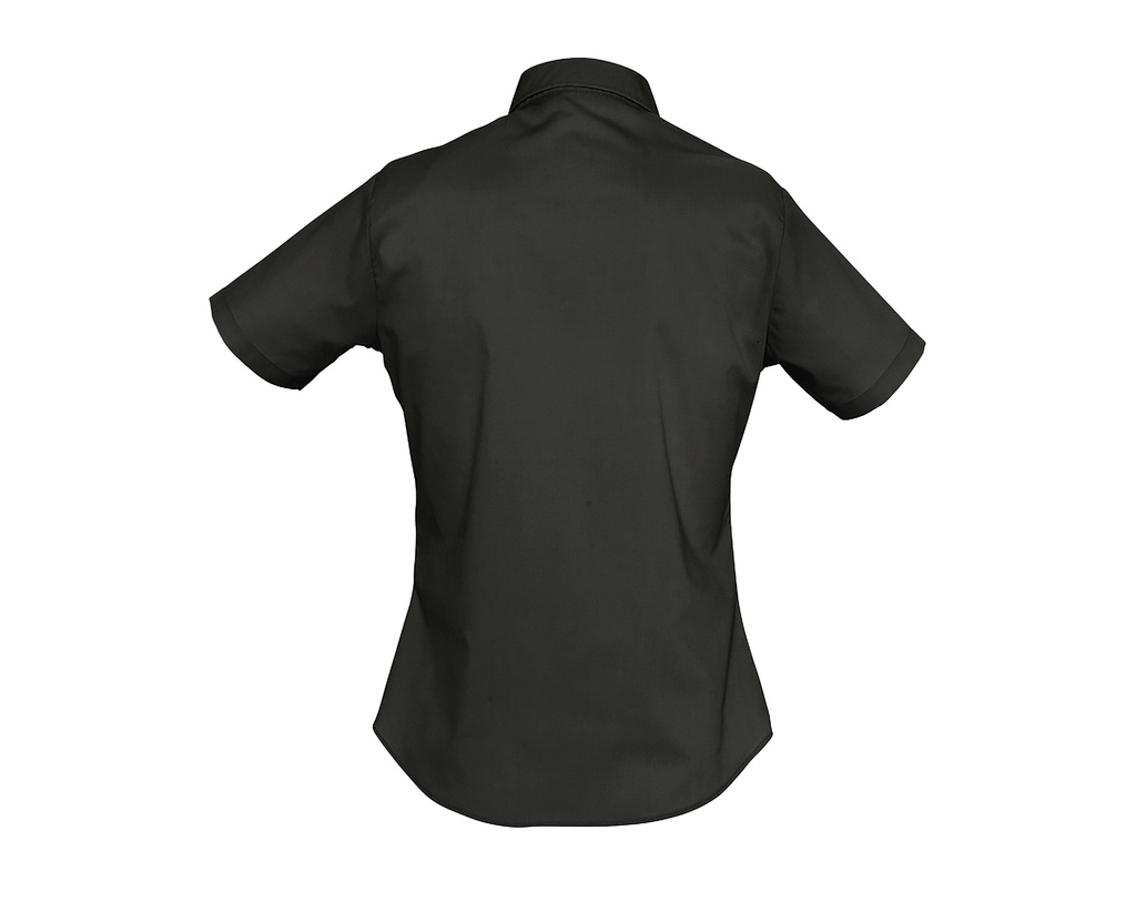 Koszula Slim z Krótkim Rękawem i Kieszenią - Black