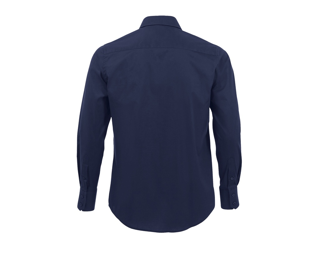 Koszula męska slim z długim rękawem - Dark Blue