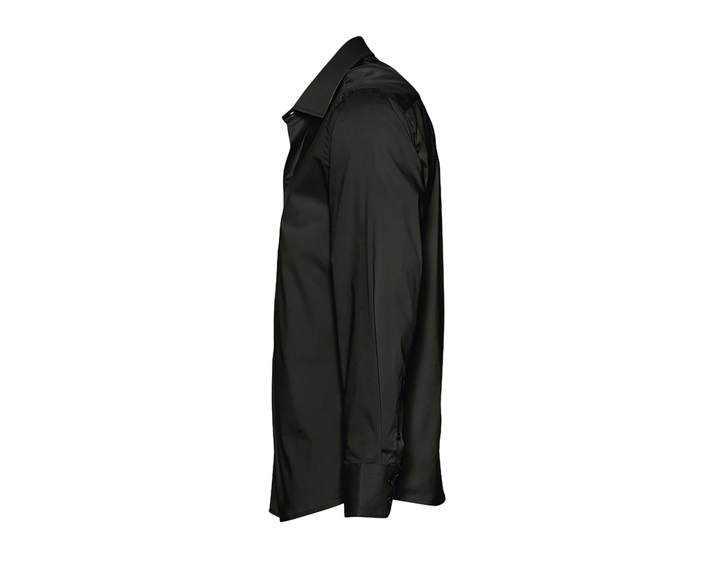 Koszula męska slim z długim rękawem - Black