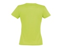 Dopasowany T-shirt Damski z Krótkim Rękawem - Apple Green