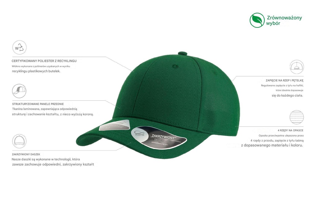 Czapka Joshua - Bottle Green