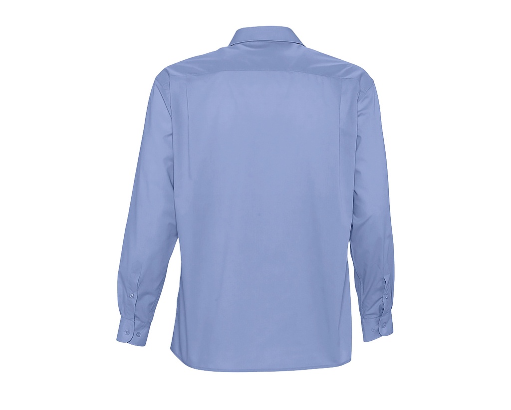 Koszula męska klasyczna z długim rękawem - Middle Blue