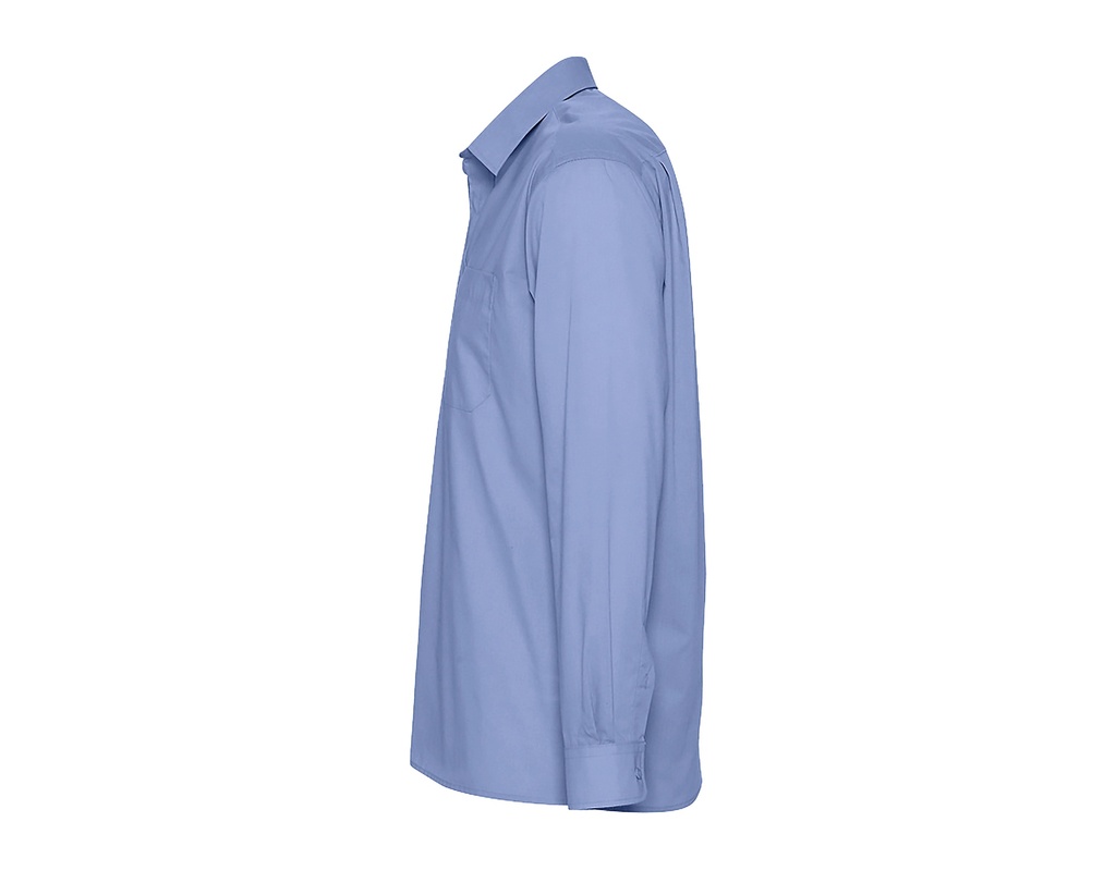 Koszula męska klasyczna z długim rękawem - Middle Blue