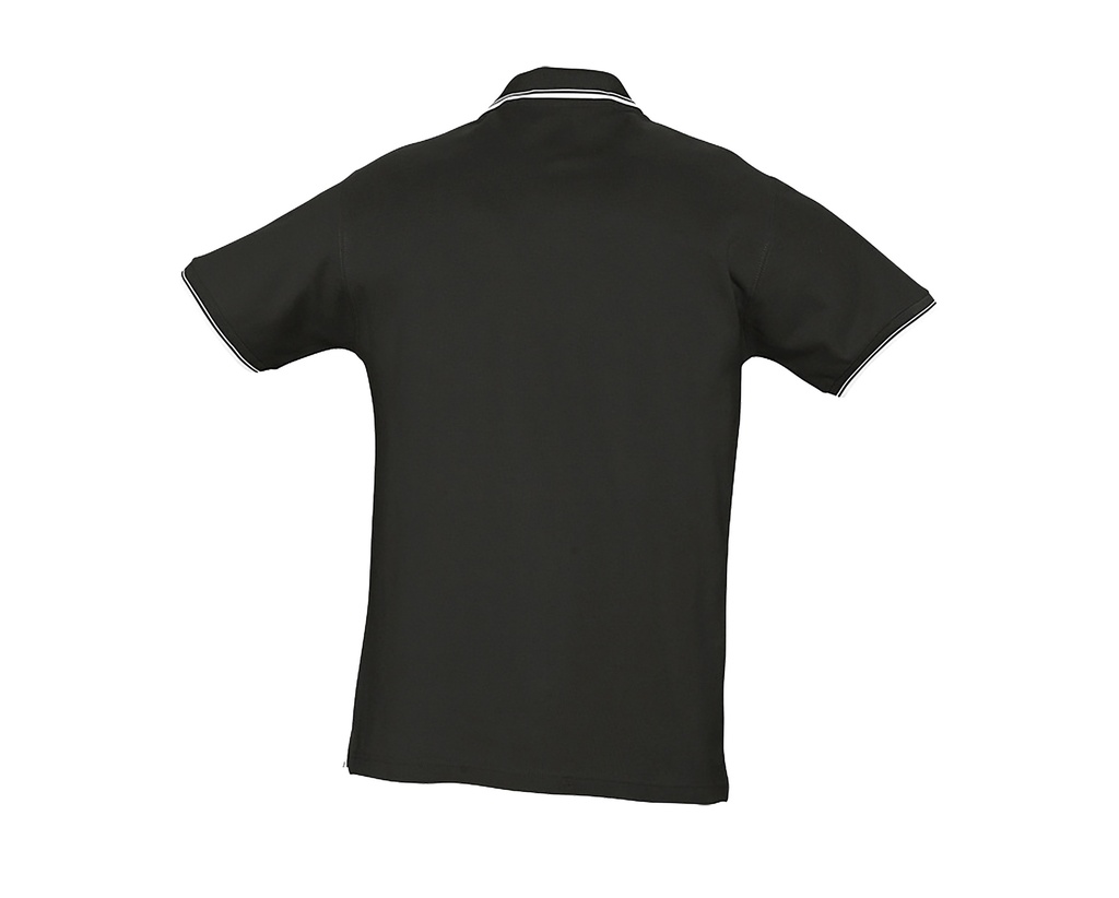 Polo męskie z kontrastowymi detalami - Black & White