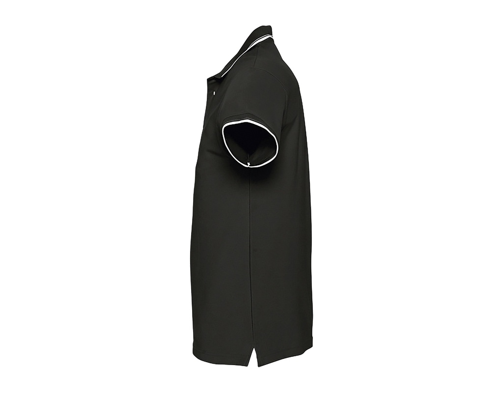 Polo męskie z kontrastowymi detalami - Black & White