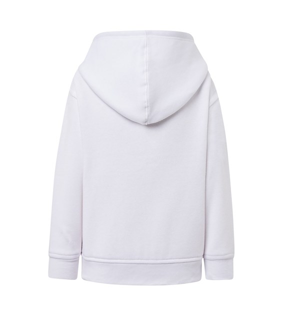 Bluza z kapturem dziecięca na zamek - White