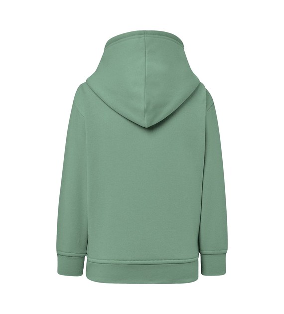 Bluza dziecięca z kapturem i kieszenią kangurką - MOSS GREEN