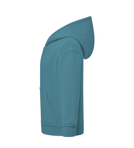 Bluza dziecięca z kapturem i kieszenią kangurką - Petrol Blue