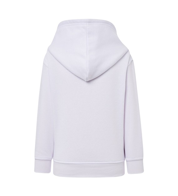 Bluza dziecięca z kapturem i kieszenią kangurką - White