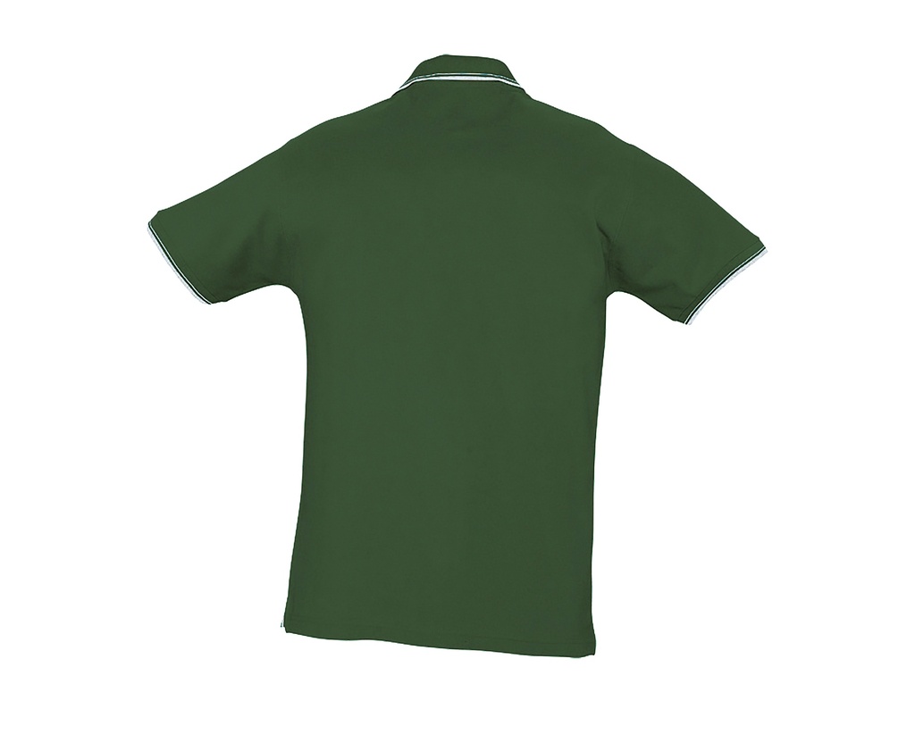 Damska Koszulka Polo z Kontrastowymi Detalami - Golf Green & White