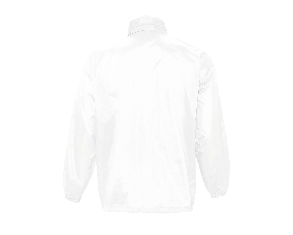 Kurtka Wiatrówka Unisex z Chowanym Kapturem - White