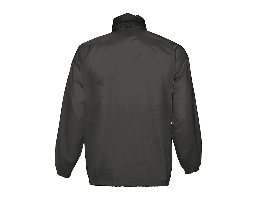 Kurtka Wiatrówka Unisex z Chowanym Kapturem - Black