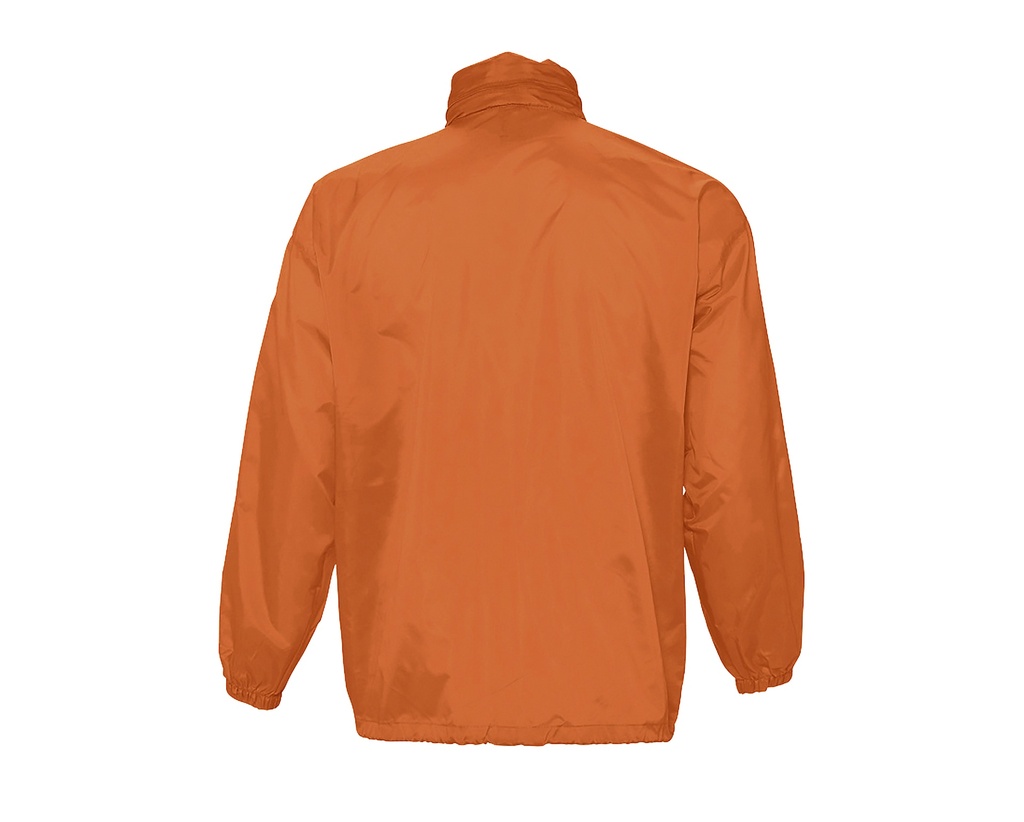 Kurtka Wiatrówka Unisex z Chowanym Kapturem - Orange