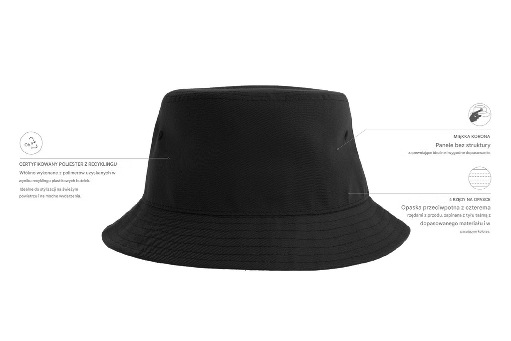 Kapelusz typu bucket Geo - Black
