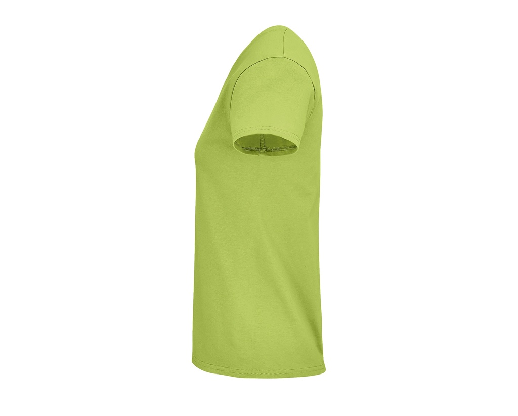 Damski T-shirt Bawełniany z Okrągłym Dekoltem - Apple Green