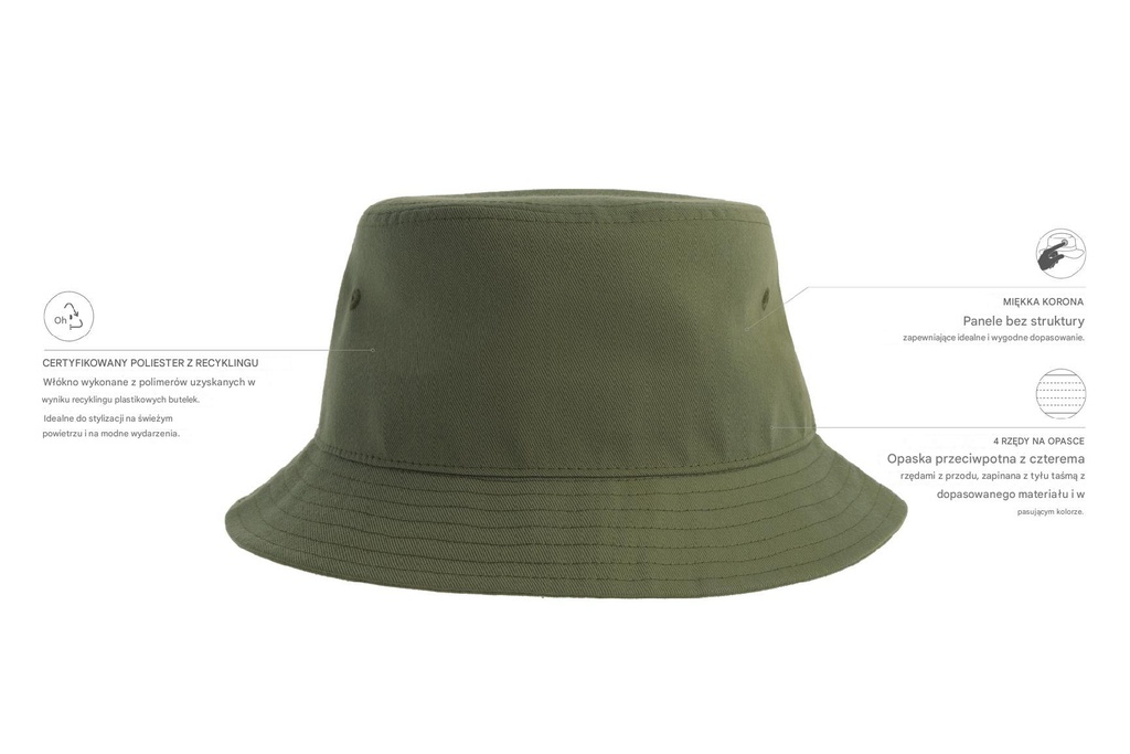 Kapelusz typu bucket Geo - Olive