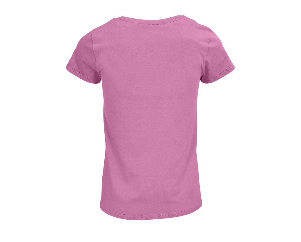 Damski T-shirt Bawełniany z Okrągłym Dekoltem - Orchid Pink
