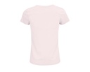 Damski T-shirt Bawełniany z Okrągłym Dekoltem - Pale Pink