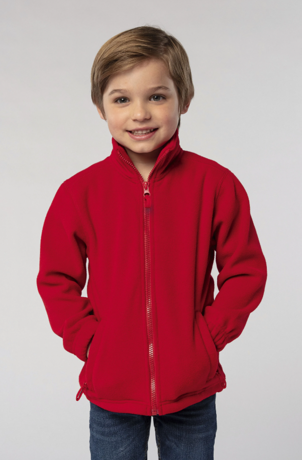 Dziecięca bluza polarowa ze stójką - Red