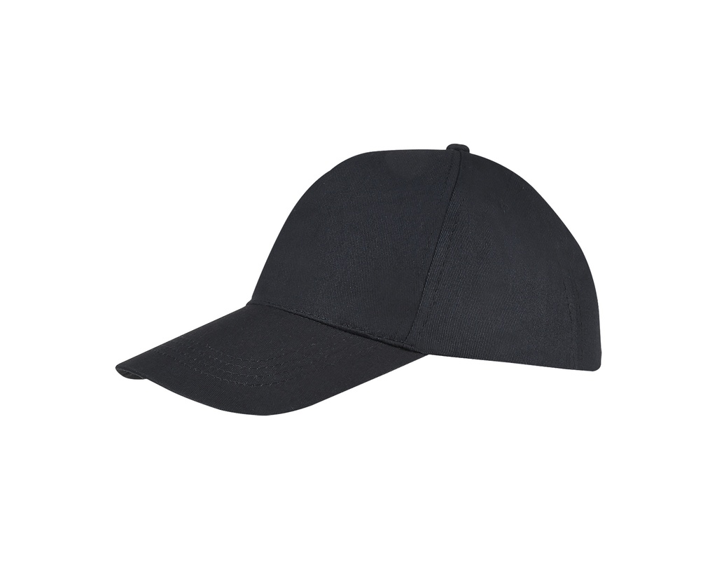Czapka pięciopanelowa z bawełny - Black