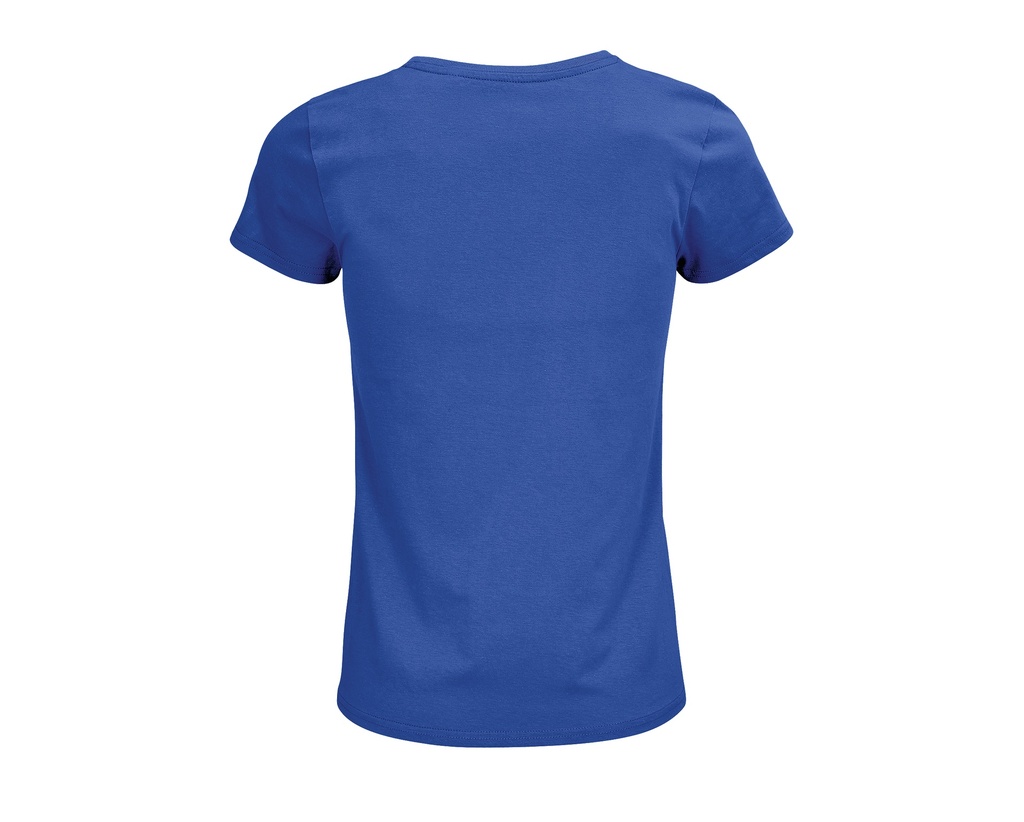 Damski T-shirt Bawełniany z Okrągłym Dekoltem - Royal Blue 241