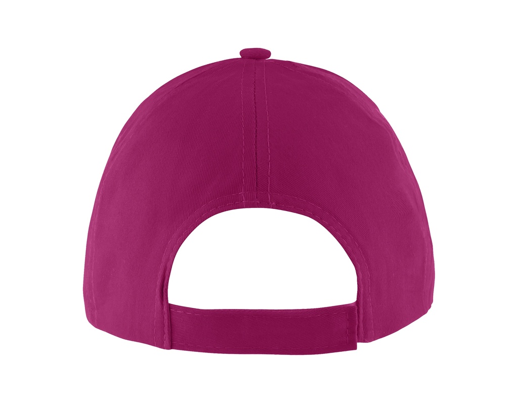 Czapka pięciopanelowa z bawełny - Fuchsia