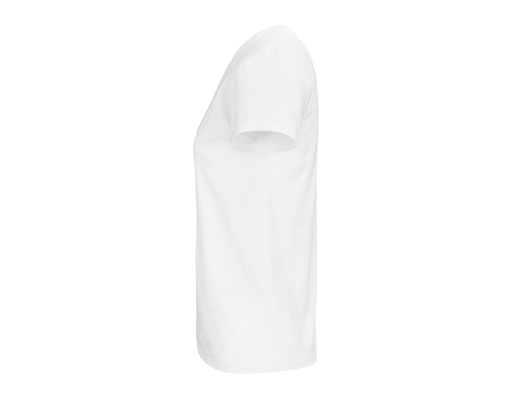 Damski T-shirt Bawełniany z Okrągłym Dekoltem - White