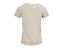 Damski T-shirt Bawełniany z Okrągłym Dekoltem - Heather Beige