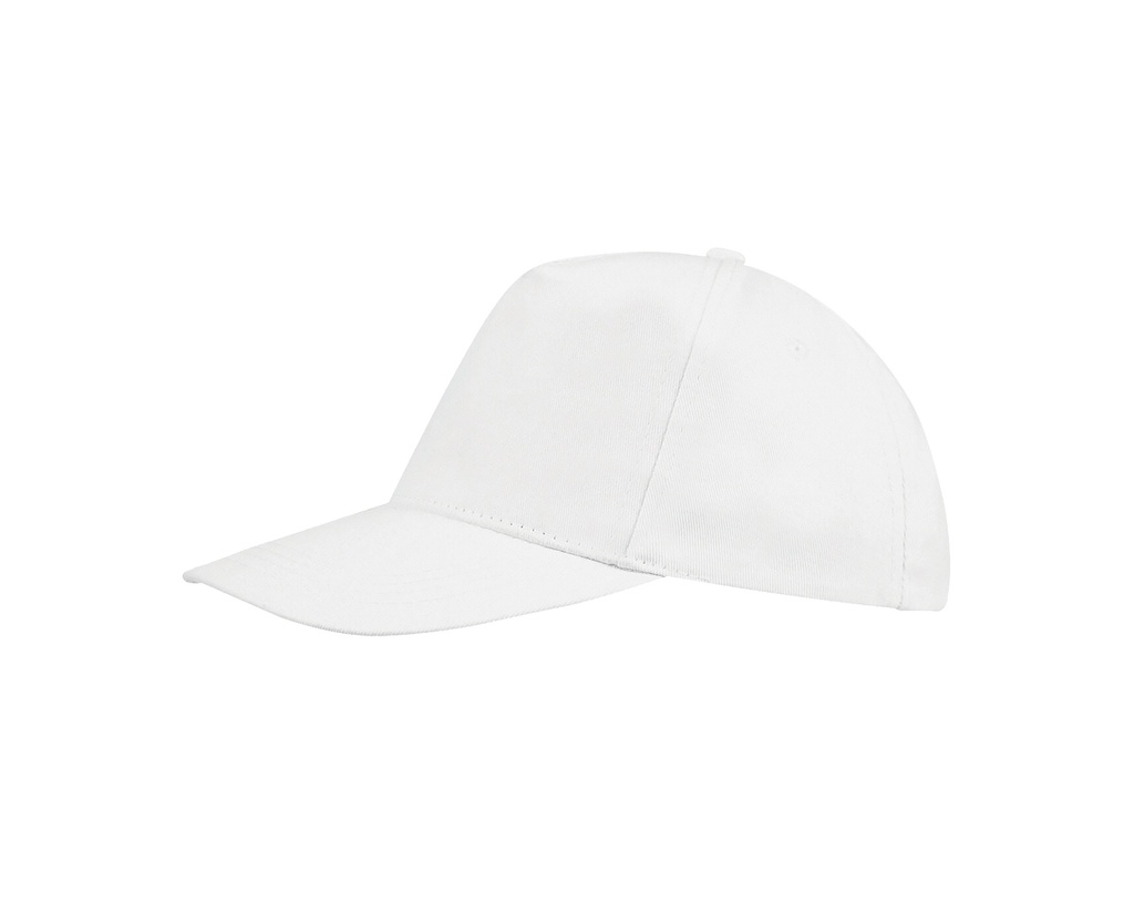 Czapka pięciopanelowa z bawełny - White