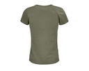 Damski T-shirt Bawełniany z Okrągłym Dekoltem - Khaki