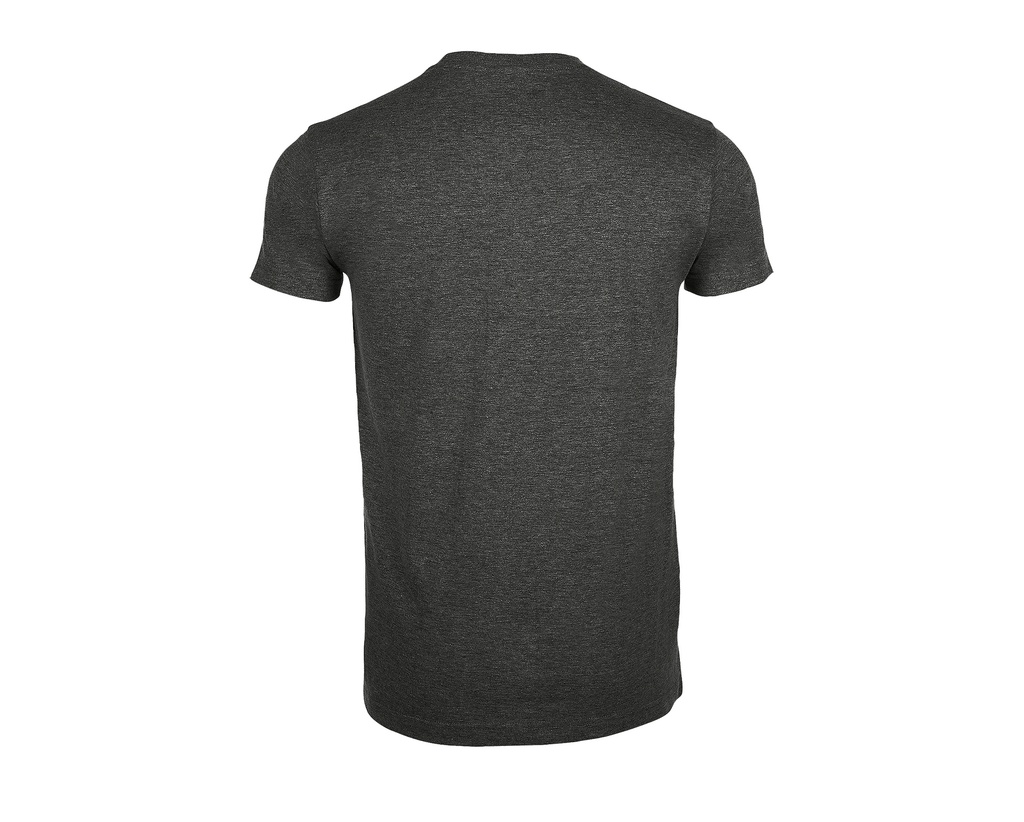 T-shirt Slim z Bawełny Ring-Spun - Charcoal Melange
