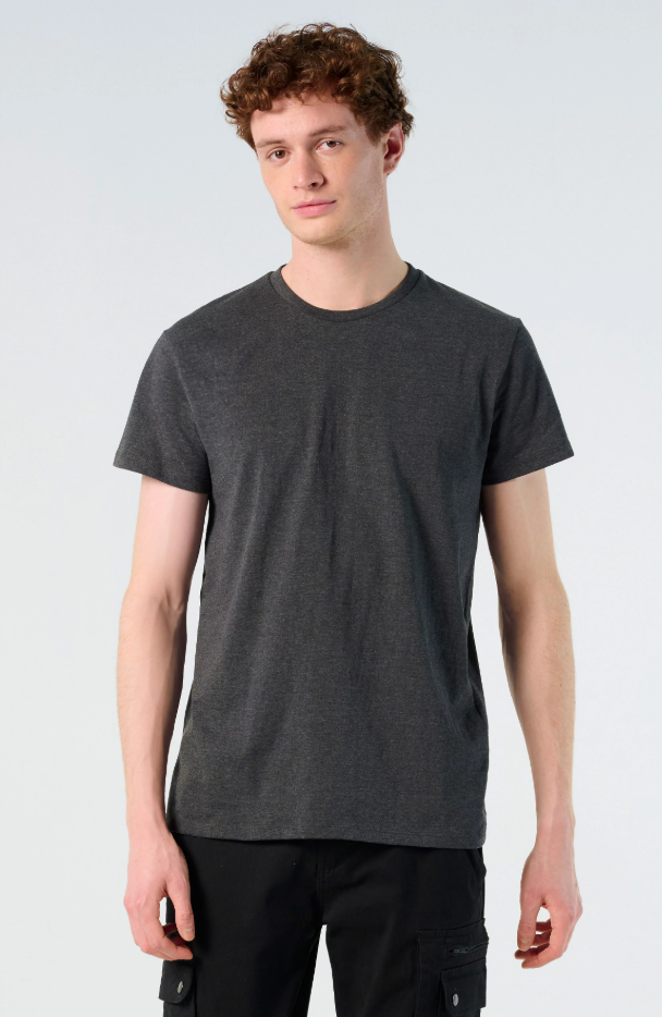 T-shirt Slim z Bawełny Ring-Spun - Deep Black