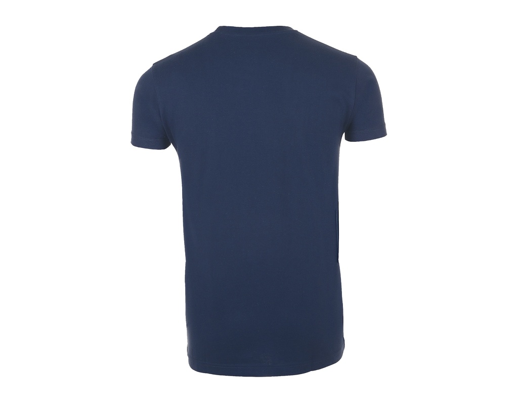 T-shirt Slim z Bawełny Ring-Spun - French Navy