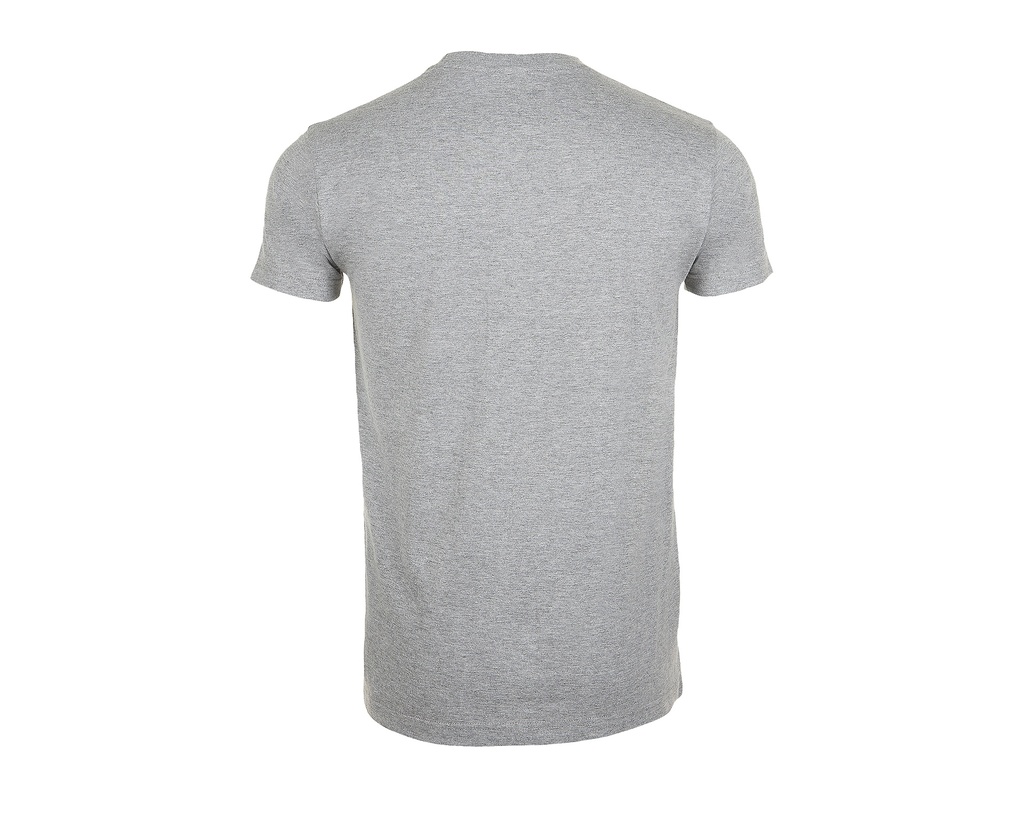 T-shirt Slim z Bawełny Ring-Spun - Grey Melange