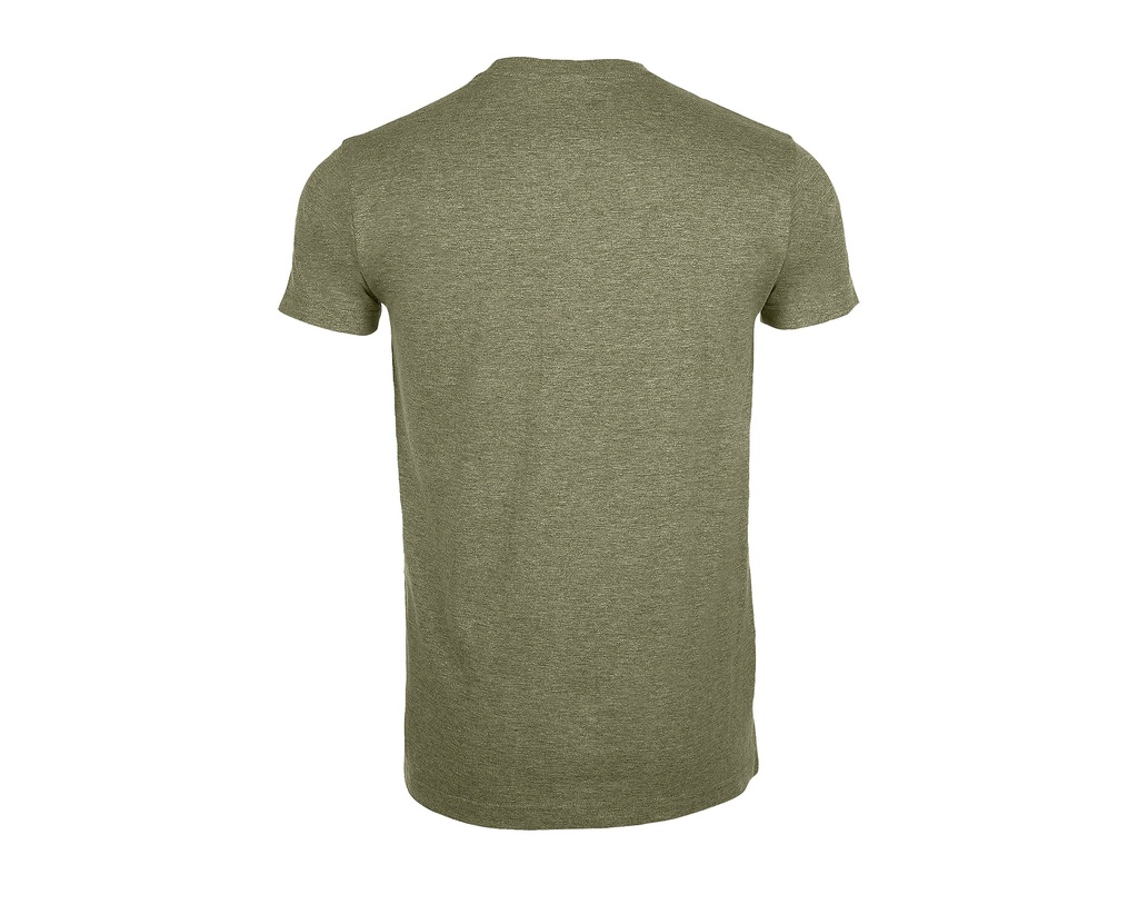 T-shirt Slim z Bawełny Ring-Spun - Heather Khaki