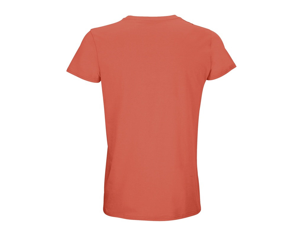 Męski T-shirt z Okrągłym Dekoltem - Pop Orange