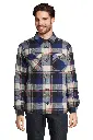 Koszula flanelowa unisex w kratę z przedłużonym tyłem - Royal Blue 241