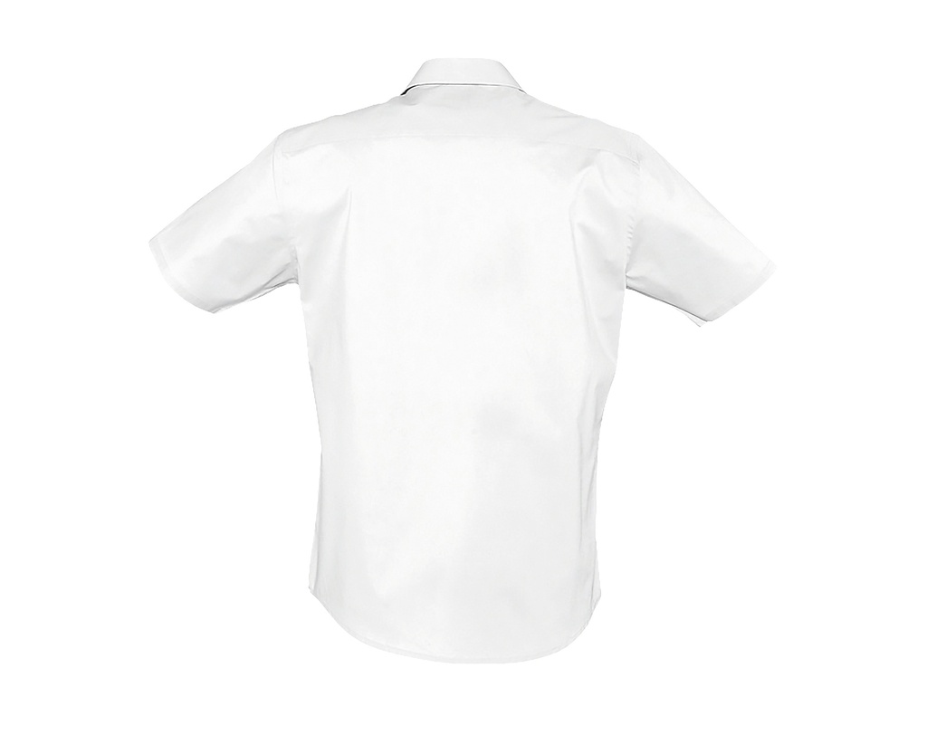 Koszula męska slim z krótkim rękawem - White