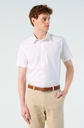 Koszula męska slim z krótkim rękawem - White
