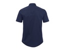 Koszula męska slim z krótkim rękawem - Dark Blue
