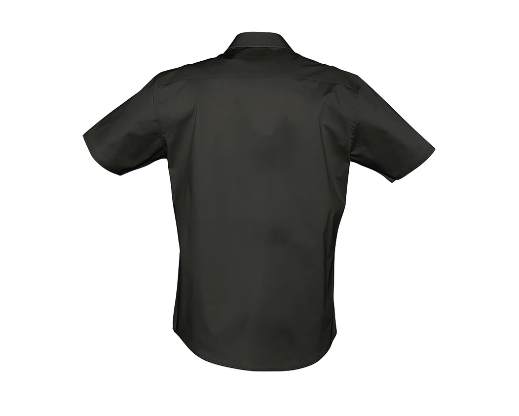 Koszula męska slim z krótkim rękawem - Black