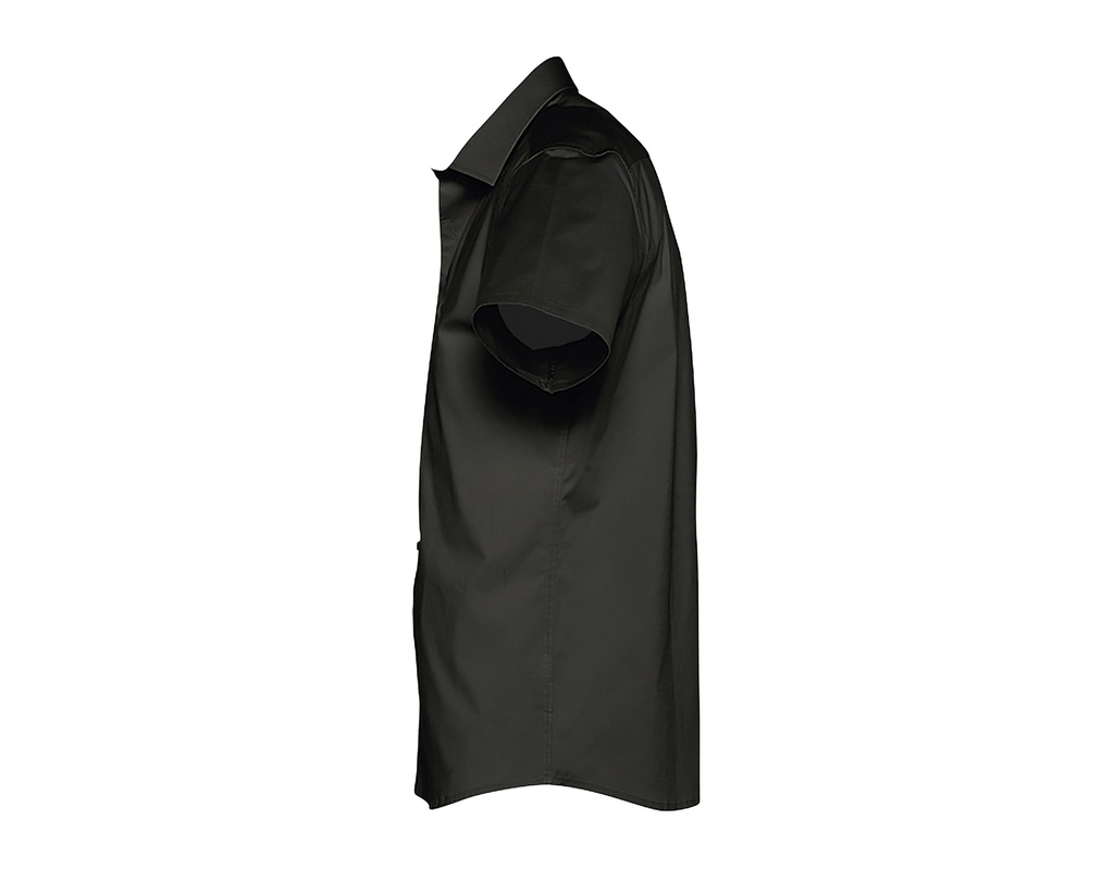 Koszula męska slim z krótkim rękawem - Black