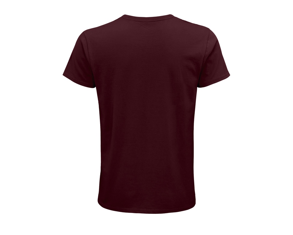 Męski T-shirt z Okrągłym Dekoltem - Burgundy